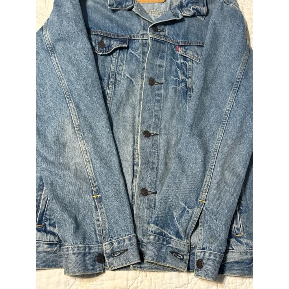 Levi's Trucker Jacket Mens 3XL Blue Light Wash Denim 72334 Button Front